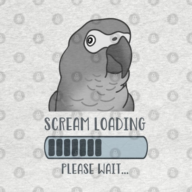 Scream Loading African grey by FandomizedRose